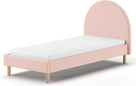 Vipack Maeva - Gestoffeerd bed - 90x200 cm - Roze