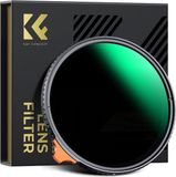 K&F CONCEPT Variabele ND Filter 82mm ND2-400 (1-9 Stops) met Tas