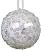 Decoris Kerstbal foam d8 cm winterwit