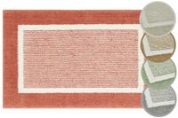 andiamo Maui Badmat, antislip, zacht en wollig, douchemat voor badkamer, antislip, wasbaar, 60 x 100 cm, roestrood