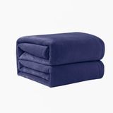 Good Nite Wollige flanellen fleecedeken, warm, zacht, voor bank, sprei, marineblauw, super kingsize, 230 x 270 cm