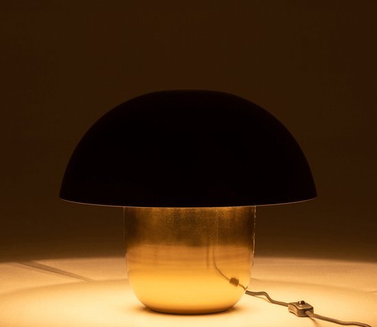 Duverger Toadstool - Tafellamp - paddenstoelvorm - klein - zwart - goud - ijzer - 1 lichtpunt