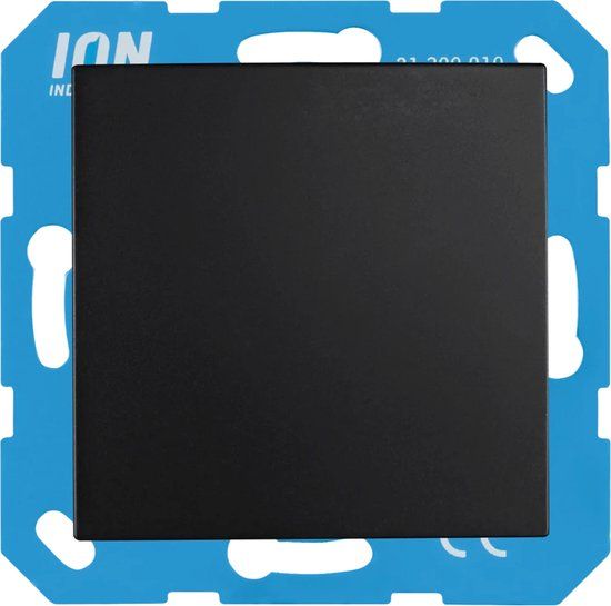 ION Industries Blindplaat E1 - Mat Zwart - 71mm