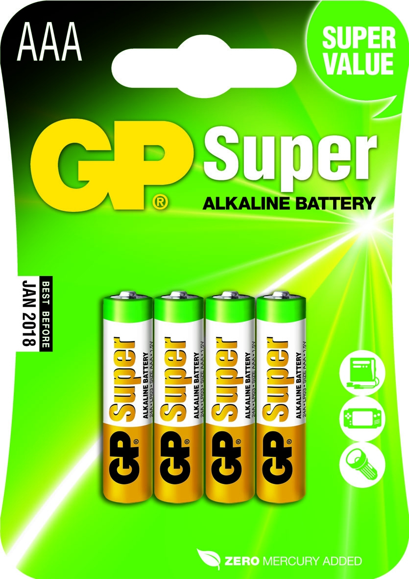 GP Batteries Super Alkaline AAA