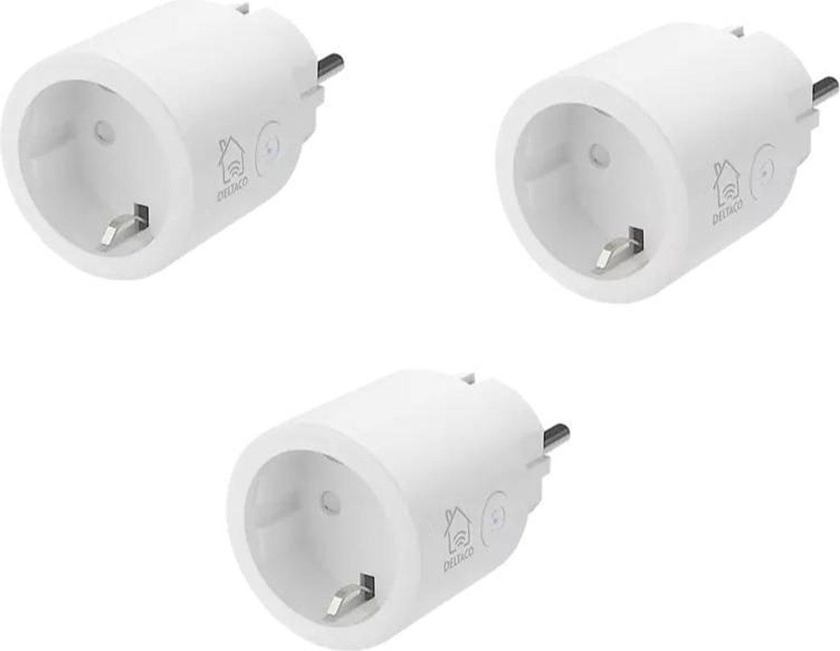 Deltaco SH-P01-3P - Smart Plugs 3-Pack - Met Programmeerbare Timer