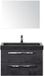 BES LED Seville Badmeubelset 80 cm - Black Oak - Wastafel Hardsteen Wit Lucca met Spiegel