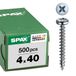 SPAX Universele schroef, 4 x 40 mm, 500 stuks, Voldraad, Bolkop, Kruiskop Z2, 4CUT, WIROX - 0231010400405