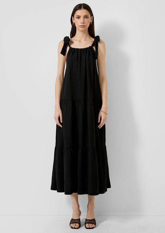 QS s.Oliver QS midi jurk zwart