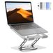 Alyvisun Laptopstandaard voor bureau 360° draaibaar en verstelbaar, Zilver