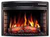 ArtiFlame AF25 Cheminée électrique panoramique à LED avec fonction de chauffage, imitation du son du bois qui brûle, télécommande, 5 niveaux de luminosité, minuterie, 12 modes de chauffage
