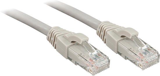 LINDY 45404 RJ45 Netwerkkabel, patchkabel CAT 6 U/UTP 3.00 m Grijs