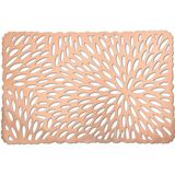Zeller tafel Placemats - 4x - glanzend koper - rechthoekig - 29 x 44 cm - onderleggers