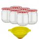 Viva-Haushaltswaren - 6 jampotten, 425 ml, inmaakpotten met schroefsluiting, incl. vultrechter