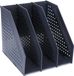 Organisateur de bureau, chemise de classement à 3 compartiments, gris foncé, pliable, format A4