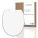 SCHÜTTE Abattant de WC avec mécanisme de fermeture douce, abattant de WC en duroplast incassable, montage innovant à faire soi-même, couvercle et anneau de siège de WC, charge maximale 150 kg, blanc