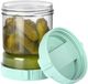 Unyqoos® Bocal de fermentation 1,5 litre avec tamis réversible, fermeture à clip hermétique et double joint, matériau ABS résistant à la chaleur, lavable au lave-vaisselle, adapté aux légumes et aux herbes