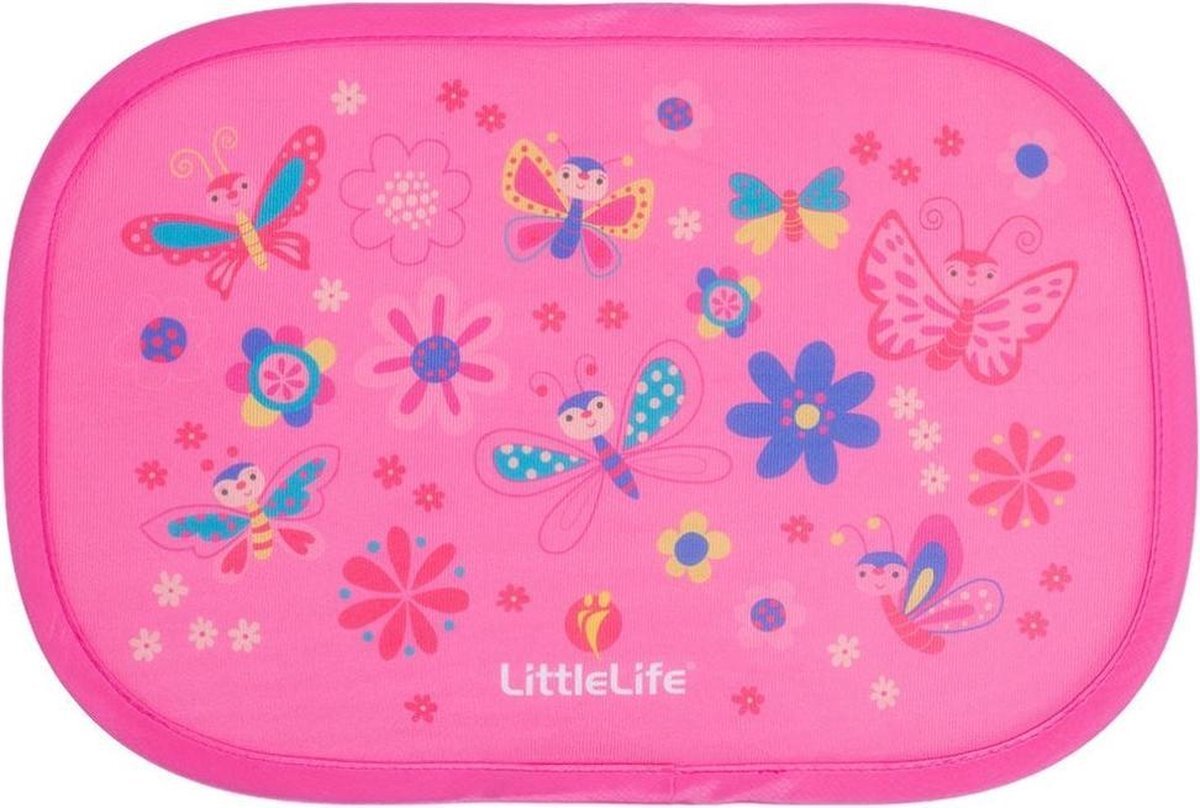 LittleLife zonnescherm vlinders 48 x 31,5 cm polyester roze