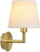Merkloos Relaxdays Wandlamp slaapkamer - E14 - voor binnen - wit/goud