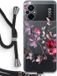 Case Company® - Xiaomi Poco M5 Hoesje met Koord - Mooie bloemen - Zwart Koord - Back Cover