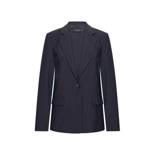Claudia Sträter travelstof regular blazer donkerblauw