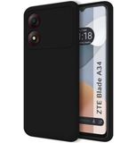 Tumundosmartphone Ultrazachte siliconen beschermhoes voor ZTE Blade A34 4G, zwart