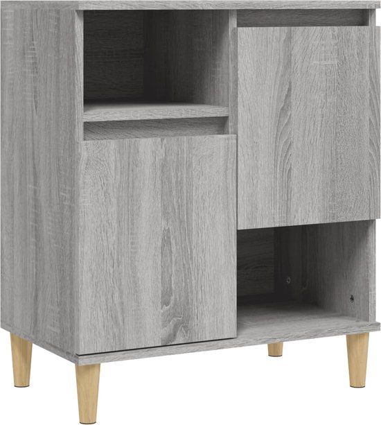 vidaXL Dressoir 60x35x70 cm Bewerkt Hout Grijs Sonoma Eikenkleurig
