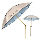 Merkloos Strandparasol - Inklapbaar - Ø 165 cm - Uv50+ - Windbestendig