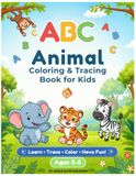 ABC ANIMAL COLORING & TRACING BOOK FOR KIDS