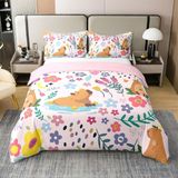 Capybara linge de lit, 200x200 cm, 100% coton, 3 pièces