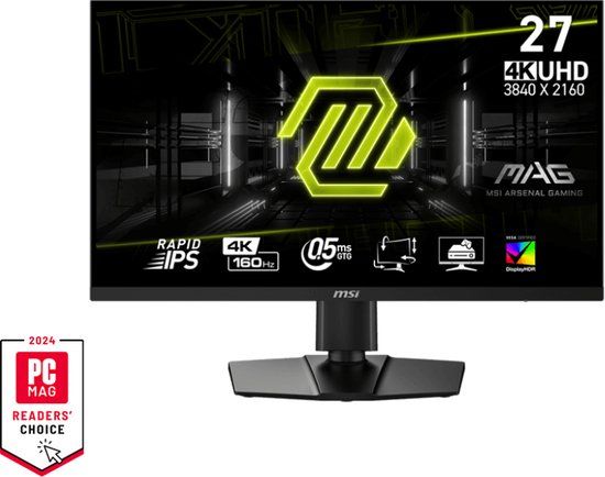 MSI MAG 274UPF E2 27" 4K UHD 160Hz Gaming Monitor - Rapid IPS, USB-C