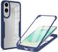 Techsuit Hoesje geschikt voor Samsung Galaxy S25 Edge - ColorVerse 360 Case met Screenprotector - Blauw