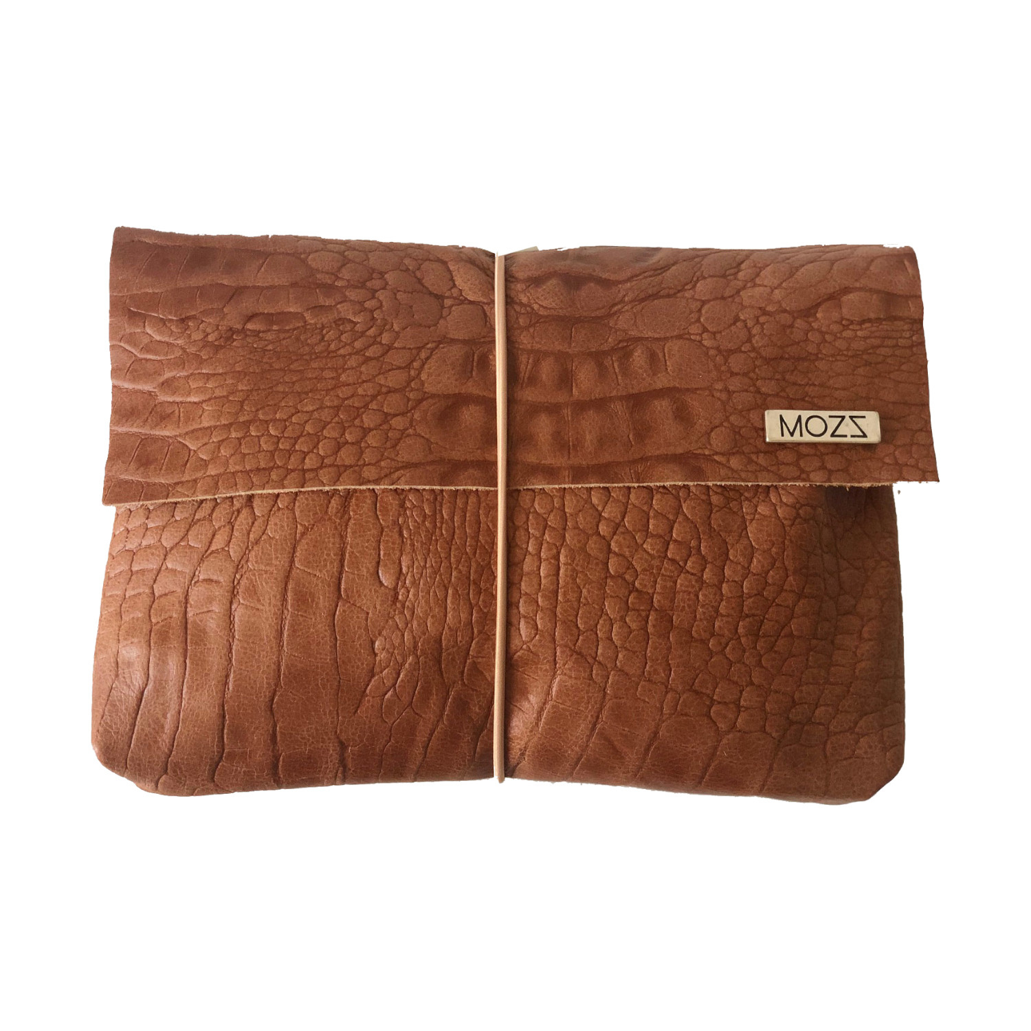 Mozz Bags Luieretui Croco Cognac Sand bruin, Camel