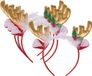 Home & Styling Diadeems - 4x - rendier gewei met oren - goud - polyester