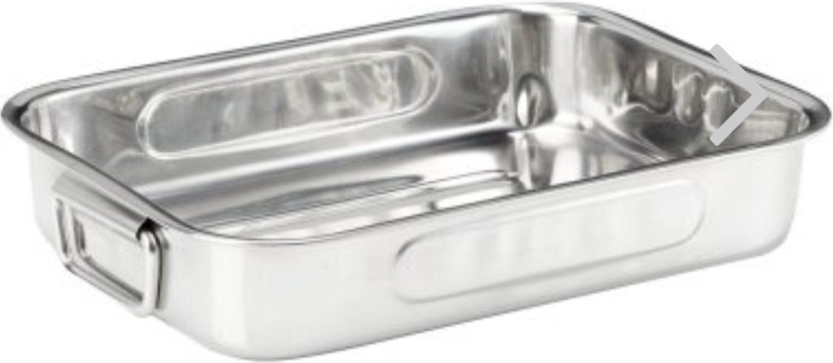 Krüger Braadslede inox zwaar 30x22.5x5.5cm