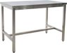 Saro Table en acier inoxydable, sans tablette inférieure - 600 mm de profondeur, 1000 mm