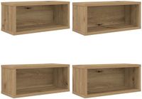 vidaXL Étagère de rangement pour CD - Chêne artisanal - 40 x 17 x 17 cm