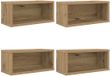 vidaXL Étagère de rangement pour CD - Chêne artisanal - 40 x 17 x 17 cm