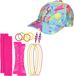 Merkloos Foute 80s/90s Party Verkleed Set Dames Blauw Polyester