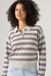 Levi's polo en maille douce à manches longues - Femme - S - Multicolore / Jade Stripe Light Grey Heather