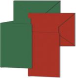 Bol set kaarten en enveloppen rouge et vert