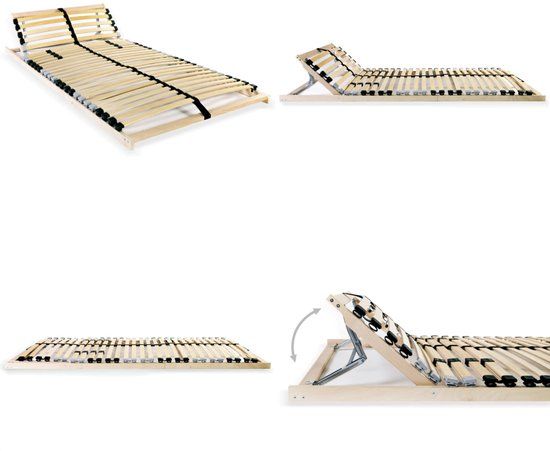 vidaXL Lattenbodem met 28 latten 7 zones 90x200 cm