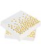 60 Bol 60 stuks servetten gouden stippen, 3-laags gouden folie papieren servetten papier servetten wit voor decoratie feest, verjaardag, bruiloft en vakantiefeest (33 x 33 cm)