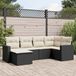 Maison Exclusive - Ensemble de meubles de jardin 6 pièces avec canapé et coussins, noir, en polyrotin