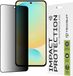 Techsuit Film de protection d'écran Privacy pour Samsung Galaxy S24 FE S721, Verre Trempé, Full Glue, 111D
