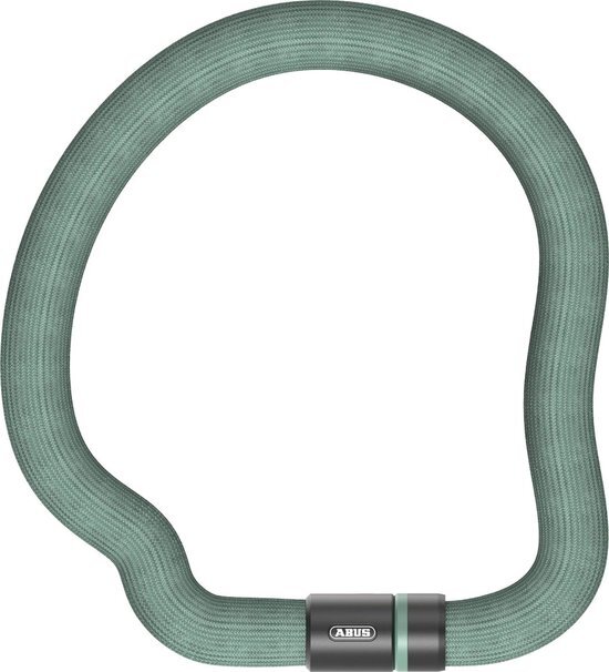 Abus kettingslot Goose Lock - buigzaam, rammelvrij fietsslot van gehard staal - 6 mm dik - 110 cm lang - met sleutel - ABUS-veiligheidsniveau 7 - groen