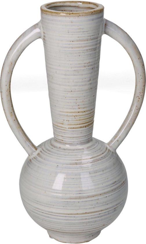 HD Collection Vaas fijn aardewerk beige 14,5x11x23,6 cm