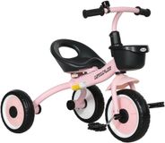 AIYAPLAY Tricycle Métal, EVA, Plastique, PE 70,5L x 53l x 58H cm Rose