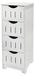 Armoire - Armoire de salle de bain - Quatre tiroirs - 30 x 30 x 82 cm - Plastique - Auto-assemblage - Blanc