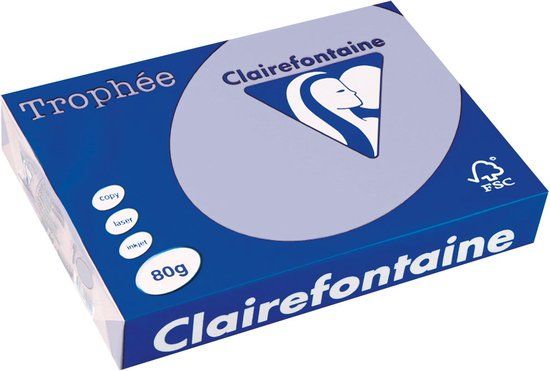 Clairefontaine Trophée gekleurd papier, A4, 80 g, 500 vel, lavendel