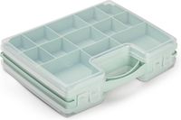 PLASTICFORTE Opbergdoos - mintgroen - kunststof - 28 x 21 cm - met deksel